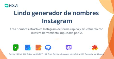 Lindo generador de nombres Instagram (más de 100 ideas .